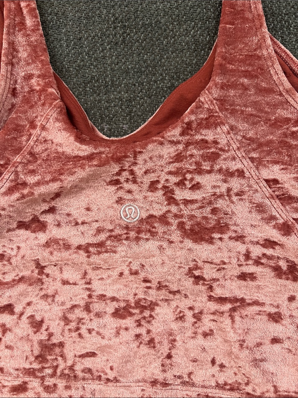 lululemon athletica Velvet Crop Tank in Coral Pink - Picture 3 of 4